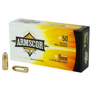 Armscor USA 9MM, 115gr, FMJ - 50 Rounds [MPN: FAC9-2N]
