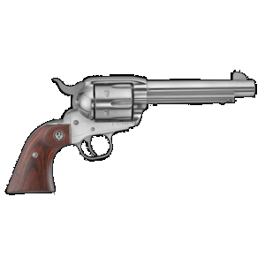 Ruger Vaquero 357 Magnum Caliber with 5.50" Barrel, 6rd Capacity Cylinder, Overall High Gloss Finish Stainless Steel & Rosewood Grip 5108