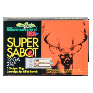 Brenneke Super Sabot 12 GA, 2-3/4in. 1-1/8oz. Slug - 5 Rounds [MPN: SL122SUS]