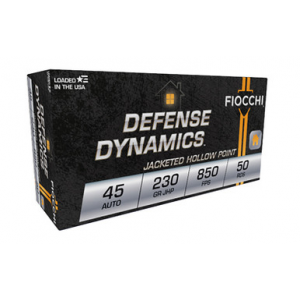 Fiocchi Defense Dynamics .45 ACP, 230gr, JHP - 50 Rounds [MPN: 45T500]