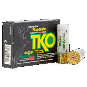 Brenneke Brenneke TKO 12 GA, 2-3/4in. 2/3oz. Slug - 5 Rounds [MPN: SL122TKO] - $19.94 at Firearms Depot 