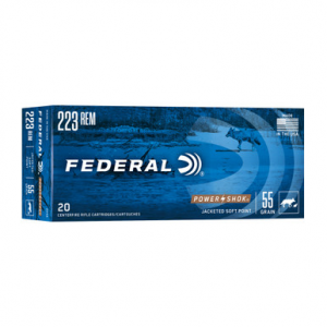 Federal Power-Shok .223 REM, 55gr, SP - 20 Rounds [MPN: 223A]