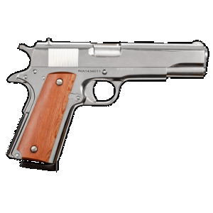 Armscor Rock Island Armory GI Standard FS 45 ACP 5" 8+1 Overall Nickel Steel with Wood Grip & Fixed Sights 51433