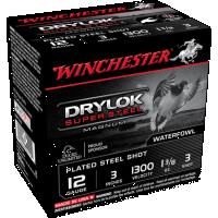 Winchester Drylock Super Steel Magnum 12 GA, 3in. 1-3/5oz. #3 Shot - 25 Rounds [MPN: XSM1233]