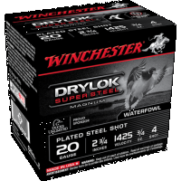 Winchester Drylock Super Steel Magnum 20 GA, 2-3/4in. 3/4oz. #4 Shot - 25 Rounds [MPN: XS204]