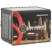 Lehigh Defense Match Solid Bullets 264 Caliber, 6.5mm (264 Diameter) 121 Grain Solid Copper Boat Tail Lead-Free