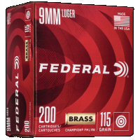 Federal Champion 9MM, 115gr, FMJ - 200 Rounds [MPN: WM51992]