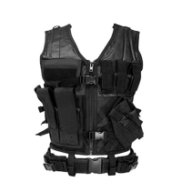 NC Star Tactical Vest Black XL-XXL Tough PVC/Mesh Webbing