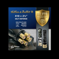 Sellier & Bellot Self Defense .410 BORE, 2-1/2in. 15 Pellet BB and 1 000 Buckshot - 25 Rounds [MPN: SB410SDA]