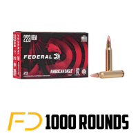 Federal American Eagle .223 REM, 62gr, FMJ - 1000 Rounds (Case)