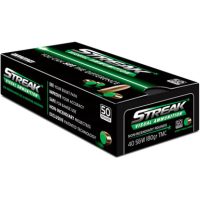 Ammo Inc Streak .40 S&W, 180gr, TMC - 50 Rounds [MPN: 40180TMCSTRKGRN50]