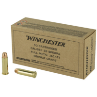 Winchester Service Grade .38 SPECIAL, 130gr, FMJ - 50 Rounds [MPN: SG38W]