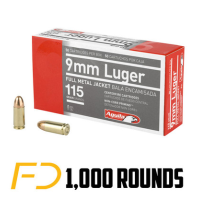 Aguila 9MM, 115gr, FMJ - 1000 Rounds [MPN: 1E097704]