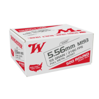 Winchester USA White Box 5.56X45MM, 55gr, FMJ - 500 rounds [MPN: M193]