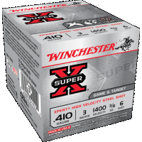 Winchester Super-X High Velocity .410 BORE, 3in. 3/8oz. #6 Shot - 25 Rounds [MPN: WE413GT6]