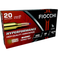 Fiocchi Hyperformance .243 WIN, 80gr, Tipped TSX [MPN: 243TTSX] - 20 rounds