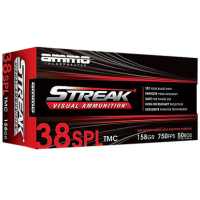 Ammo Inc Streak Visual RED .38 SPECIAL, 158gr, TMC [MPN: 38158TMCSTRKRED50] - 50 rounds