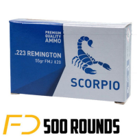 STV Technology Scorpio Ammo .223 REM, 55gr, FMJ - 500 rounds [MPN: S223055F] - Free Shipping
