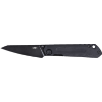 Crkt Straight 2.6" Plain Edge - Black/black G10 D2