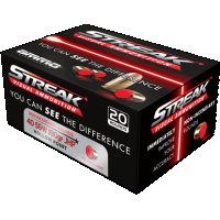 Ammo Inc Streak Visual RED .40 S&W, 180gr, JHP [MPN: 40180JHPSTRKRED] - 20 rounds