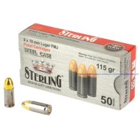 Sterling Steel Case 9MM, 115gr, FMJ [MPN: SRL8698779957674] - 50 rounds