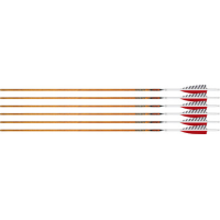 "Easton Arrow 6.5 Carbon Legacy 340 4"" Feather Left Heli. 6pk"