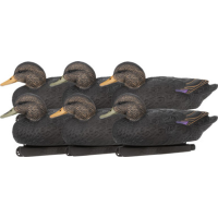 Zink Floater Decoys Black Duck 6 Pack