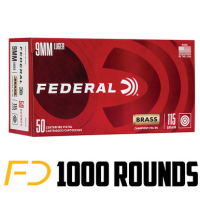 Federal Champion 9MM, 115gr, FMJ - 1000 Rounds [029465060879]