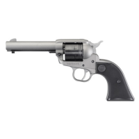 Ruger 2016 Wrangler 22 LR 3.75" 6rd Silver Cerakote Aluminum Black Cerakote Steel Cylinder with Black Birdshead Grips