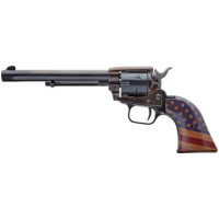 Heritage Manufacturing Inc. Rough Rider .22 LR Revolver 6.5" Barrel 6 Rounds American Flag Grips Black Finish Fixed Sights