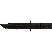 KA-BAR Bowie Fixed 7.0 in Black Blade Kraton Handle