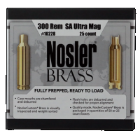 Nosler Brass, Nos 10228 Custom Brass 300 Rem Sa Um 25