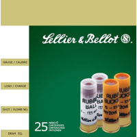 Sellier & Bellot Shotgun 12 GA, 2-3/4in. Rubber Buckshot - 25 Rounds [MPN: SB12RSA]