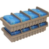 Mtm Ammo Rack W/ 4 Rs50 50rnd - Flip Top Boxes Clr Blue/dk Eth