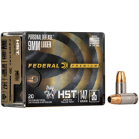 Federal Personal Defense 9MM, 147gr, HST JHP - 20 Rounds [MPN: P9HST2S]