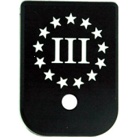 Cruxord Magazine Base Plate - 3% Flag Fits Most Glocks