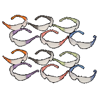 Pyramex Intruder, Pyra S4110mp Intruder Multi Color Temple 12pair