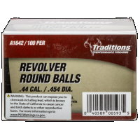 Traditions Revolver, Trad A1642 Revlvr Round Ball .454 100