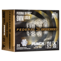 Federal Premium 9MM, 124gr, JHP - 20 Rounds [MPN: PD9P1]
