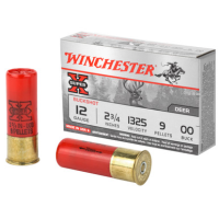 Winchester SuperX 12 GA, 2-3/4in., 9 Pellet, 00 Buckshot - 5 Rounds [MPN: XB1200]