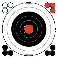 Birchwood Casey Stick-a-bull, Bir 33912 Stick-a-bull 12" Bullseye 5pk