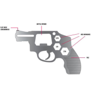 S&w Revolver Novelty - Multi-tool S/s 7 Tools