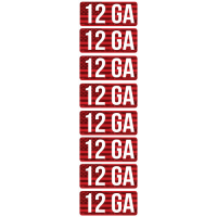 Mtm Ammo Caliber Labels 12ga - 8-pack