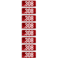 Mtm Ammo Caliber Labels .308 - 8-pack