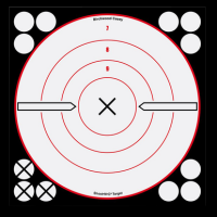 Birchwood Casey Shoot-n-c, Bir 34802 Shoot-n-c 8" X-bullseye Wht/blk 6pk