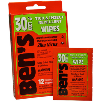 Arb Ben's 30 Insect Repellent - 30% Deet Wipes 12 Wipes Perbox