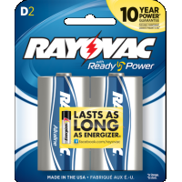 Rayovac D, Ray 813-2f Alk D Card Battery 2pk