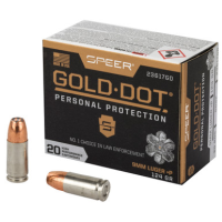 Speer Gold Dot 9MM, 124gr, HP - 20 Rounds [MPN: 23617GD]