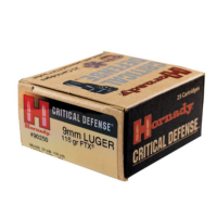 Hornady Critical Defense 9MM, 115gr, FTX - 25 Rounds [MPN: 90250]