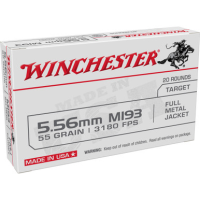 Winchester 5.56X45MM, 55gr, FMJ - 20 Rounds [MPN: WM193K] (20892201880)